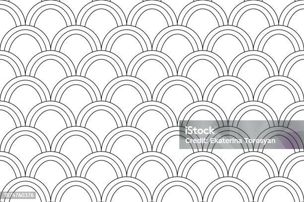 Long Scale Pattern Black And White Seamless Scale Pattern Classic Ornament Background ...