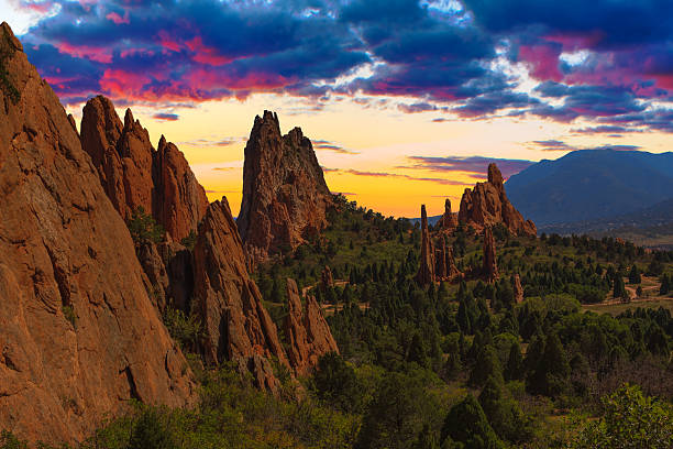 istock Sunset Image from the Garden of Gods. 187476892