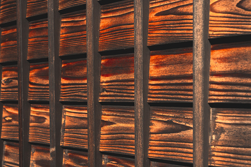 Japanese wooden protection grid large background