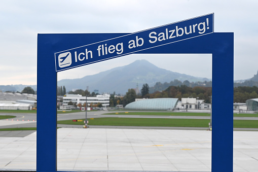 Viewing platform at the Salzburg Airport in Austria