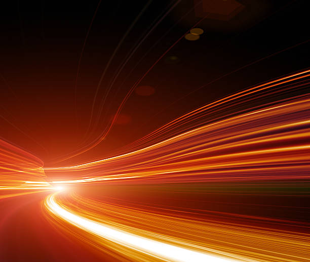 istock Greased light on high-speed highway of night city 187480843