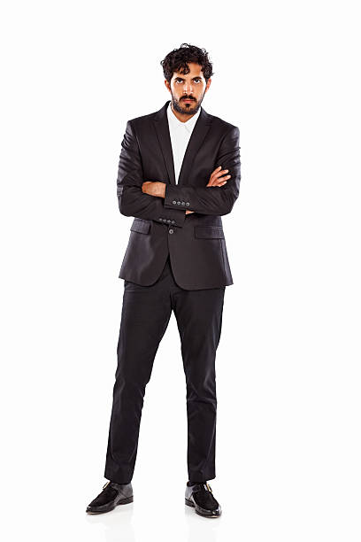 istock Young Indian businessman standing on white 187480998