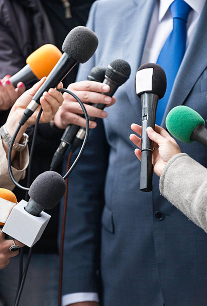 istock Media interview with politician 187482657