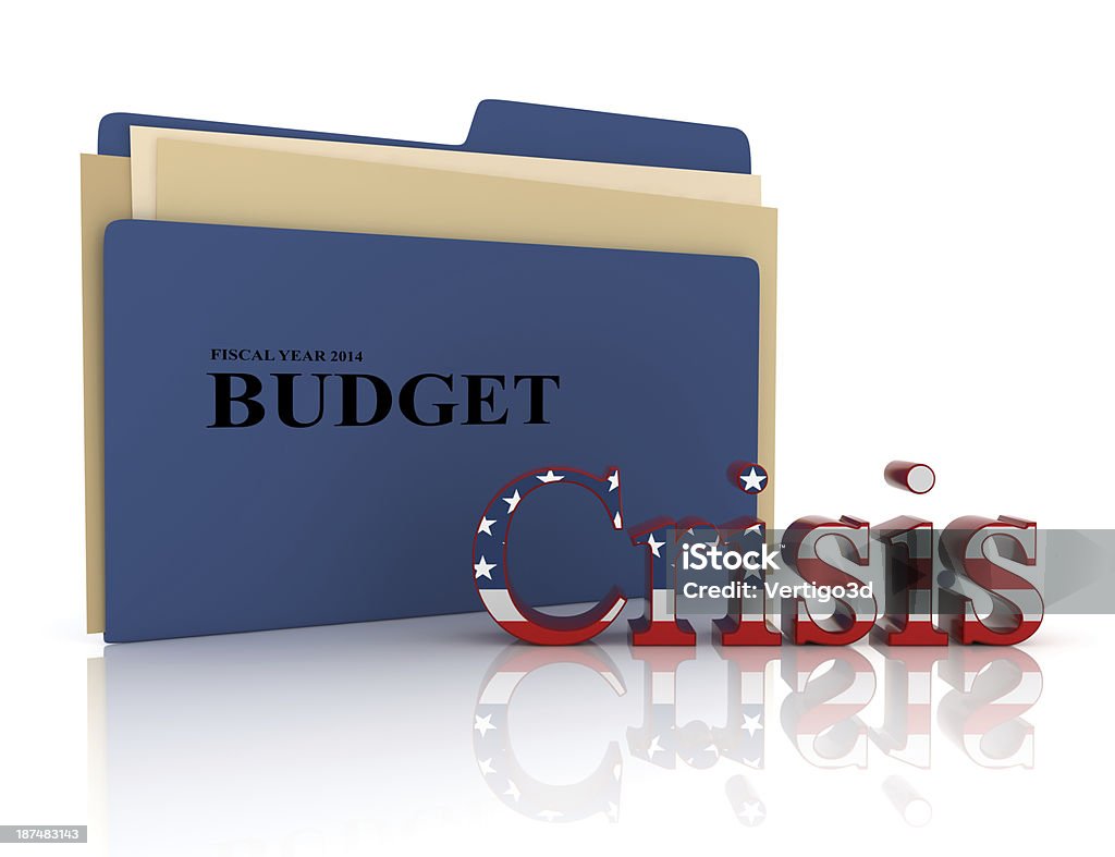 Carpetas con documentos de presupuesto - Foto de stock de 2014 libre de derechos