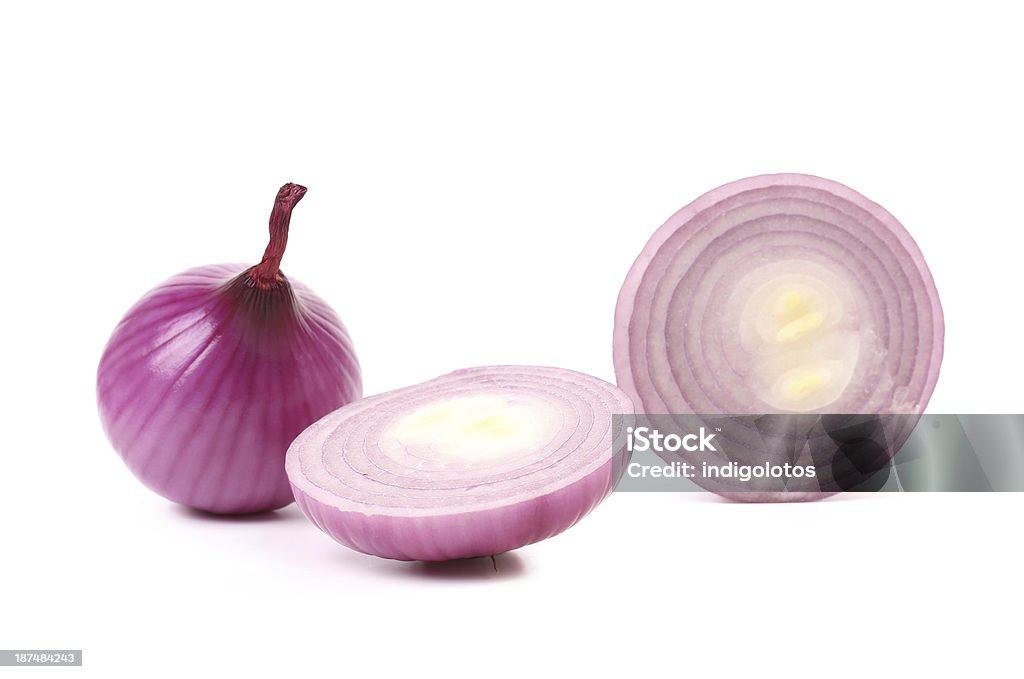 Diferentes Cebolla colorada en rodajas - Foto de stock de Alimento libre de derechos
