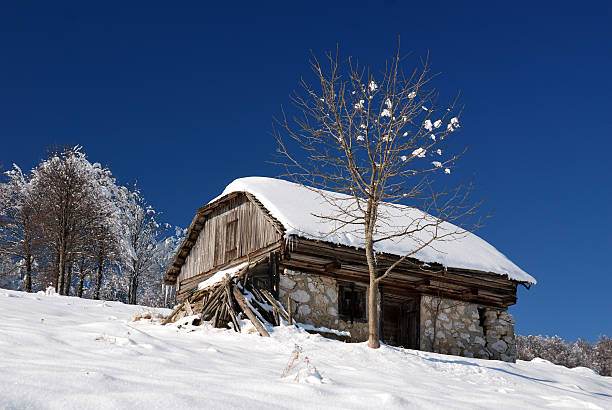 istock Old wooden rustic house, Romania 187484354