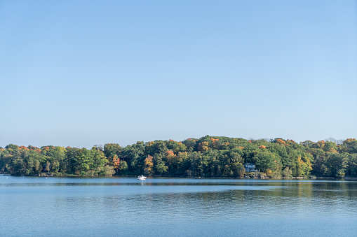 One of the thousand islands near Gananoque on Lake Ontario.