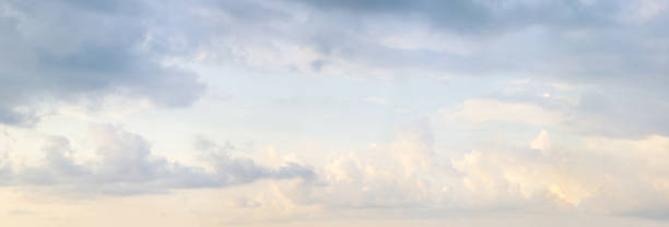 istock Nature background. Beautiful sky with white tender cloud. Pastel color clouudy skyline 1874845664