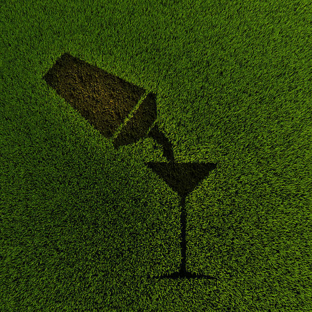 カクテルのシルエット - martini royale ストックフォトと画像