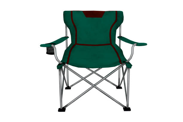 istock 3d rendering green camping chair isolated on white background 1874875993