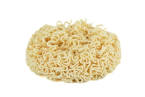 istock Circle of dry instant noodles on a white background. 1874878583