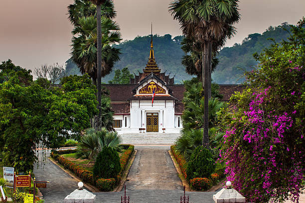 Royal Palace(Haw Kham) in Luang Prabang, Laos. The Royal Palace was then converted into a national museum. laos photos stock pictures, royalty-free photos & images