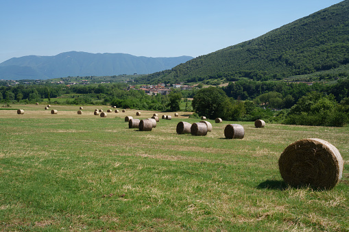 Rural landscape in Sannio, near Cerreto Sannita, in Benevento province, Campania, Italy, at summer