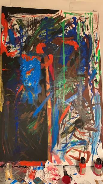 istock Abstract art painting on canvas 1874921170
