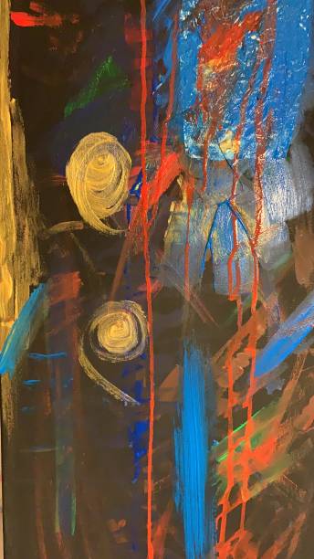 Abstract art painting on canvas