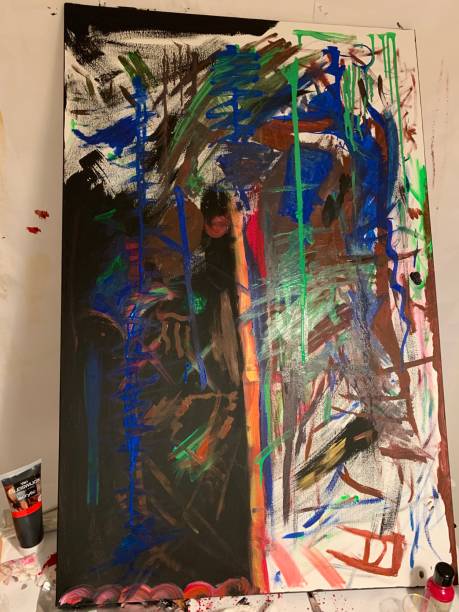 istock Abstract art painting on canvas 1874921700