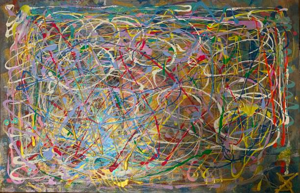 istock Abstract art painting on canvas 1874926901