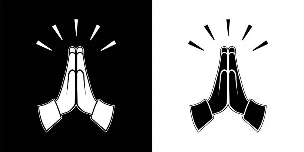 Vector illustration of Hand icon, thank you, applause, teamwork, recognition...