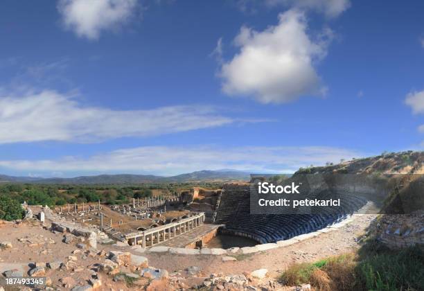 The Theater Aphrodisias Baths Of Hadrian Odeon Panoramic Stock Photo - Download Image Now