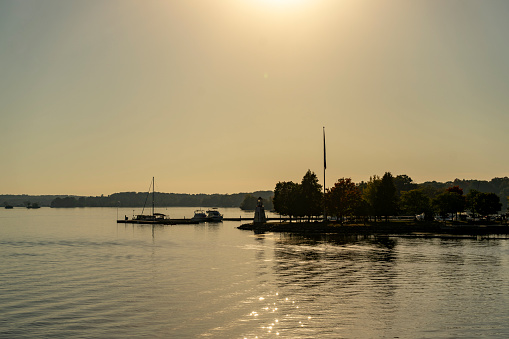 One of the thousand islands near Gananoque on Lake Ontario.