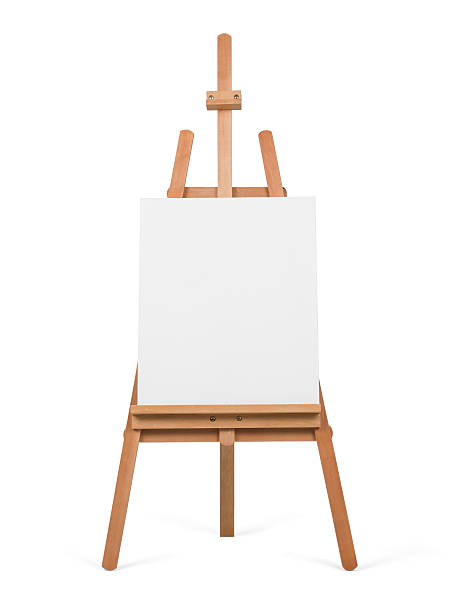 puste płótno na tablicy. - canvas easel blank art zdjęcia i obrazy z banku zdjęć