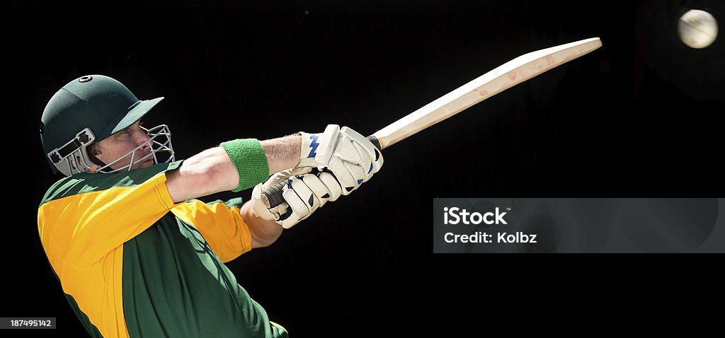 Cricket giocare un Tiro di apertura - Foto stock royalty-free di Cricket