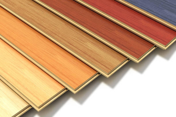 istock Set of color wooden laminated construction planks 187497484