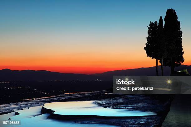 Pamukkale Nottehierapolis - Fotografie stock e altre immagini di Denizli - Denizli, Acqua, Acqua fluente