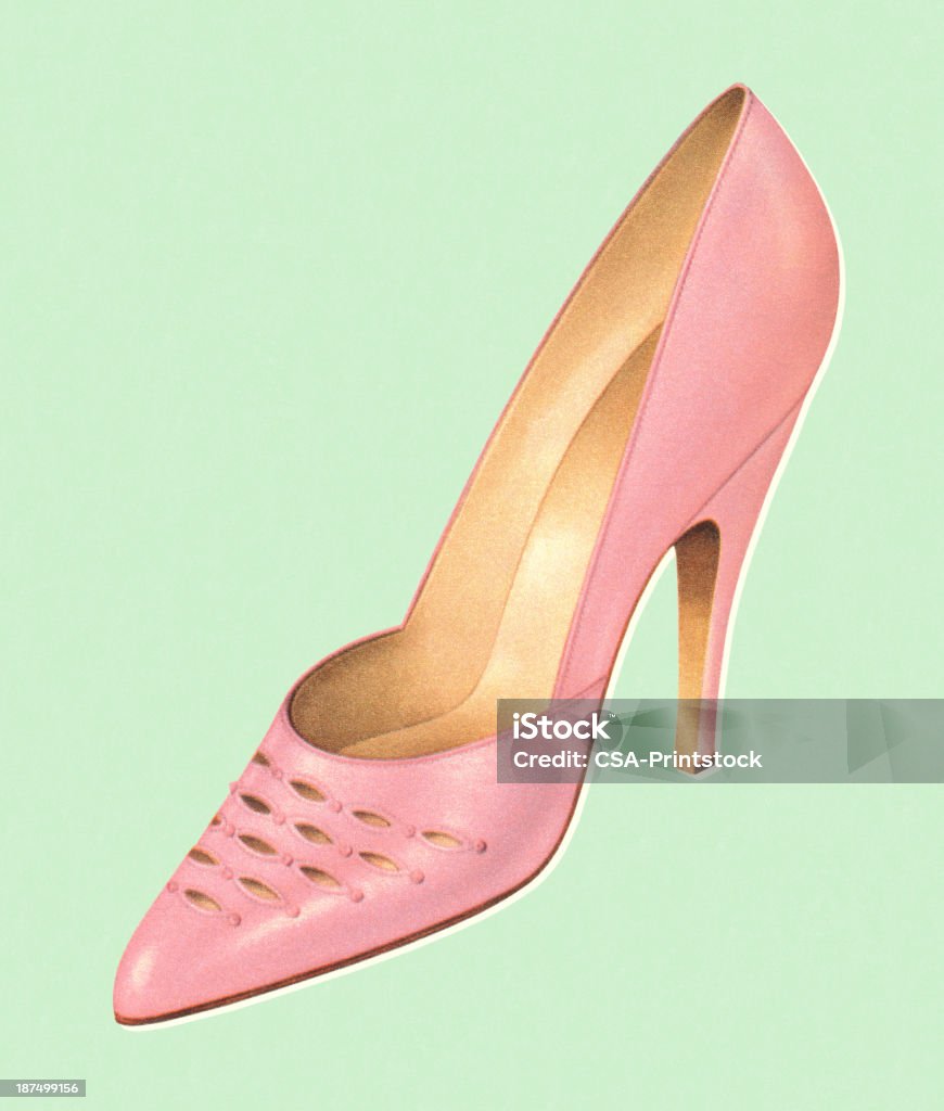 Sapato de salto alto rosa - Ilustração de Sapato royalty-free