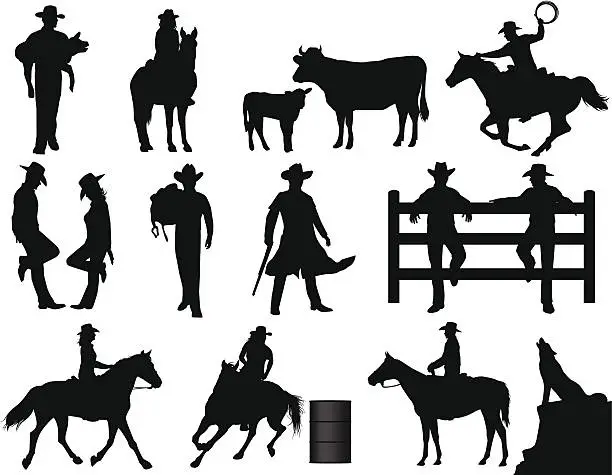 Vector illustration of Cowboys