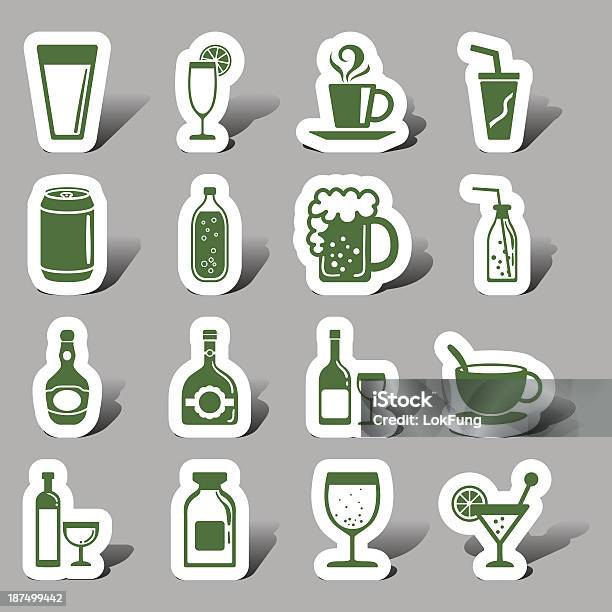 Напитки Интерфейс Значок — стоковая векторная графика и другие изображения на тему Вода - Вода, Кофе - напиток, Сок - Прохладительный напиток