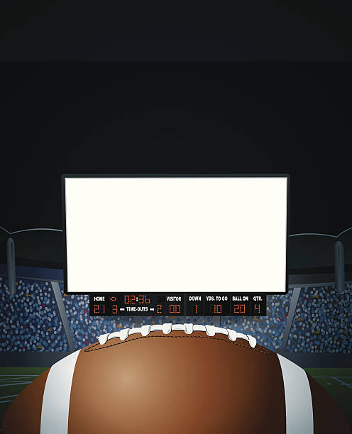 jumbotron 배경기술 american football player - sports background backgrounds visual screen large scale screen stock illustrations