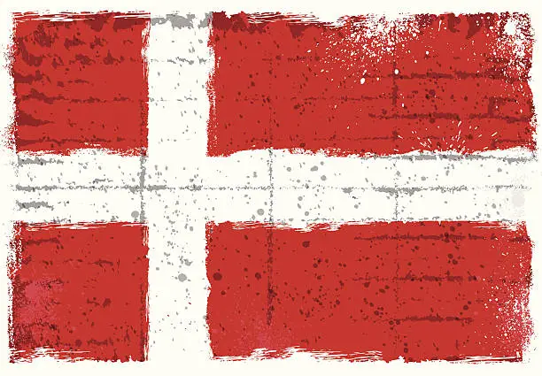 Vector illustration of Danish flag