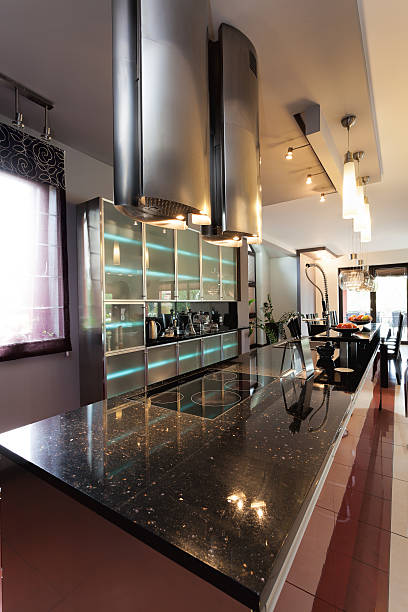 istock Contemporary countertop in a modern kitchen 187501488