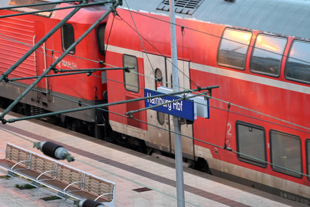 The main train station in Hamburg, Germany