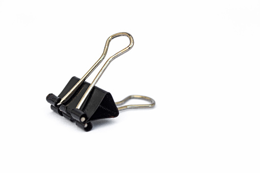 Small steel turnbuckle isolated on white with clipping path.