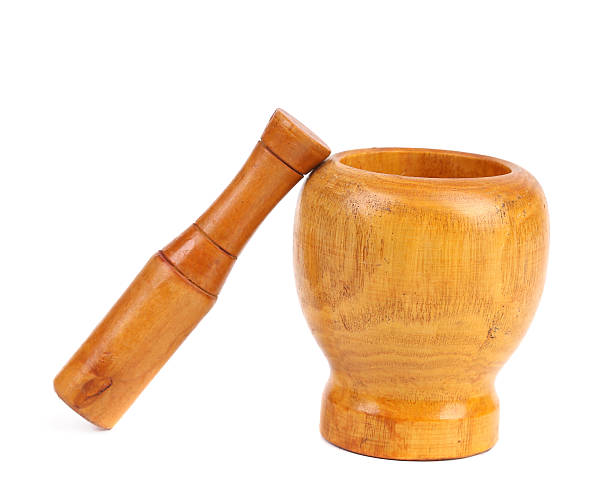 istock Close up of mortar and pestle. 187504317