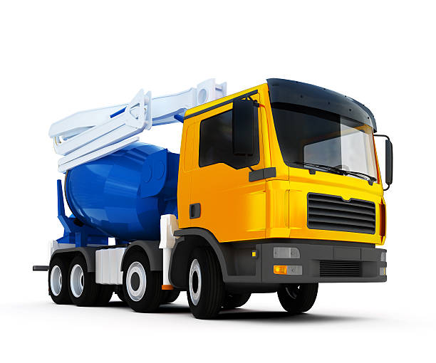 istock Concrete mixer truck 187504363
