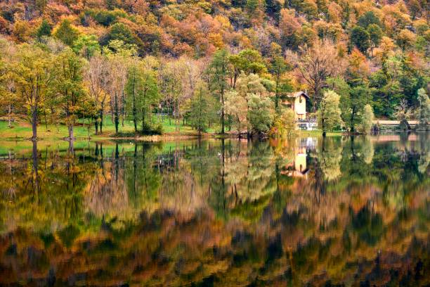 istock Autumn view of Lake Ghirla 1875106817