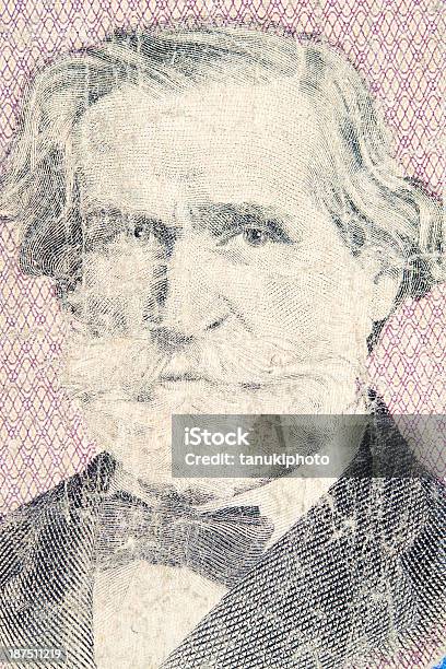 Banconota Da Giuseppe Verdi Su - Fotografie stock e altre immagini di Giuseppe Verdi - Giuseppe Verdi, Stampa, Adulto