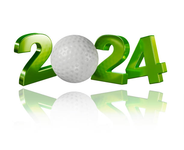istock Golf ball 2024 Design with a White Background 1875118914