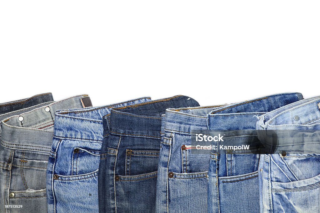 Blue Denim Jeans. Blue Stock Photo