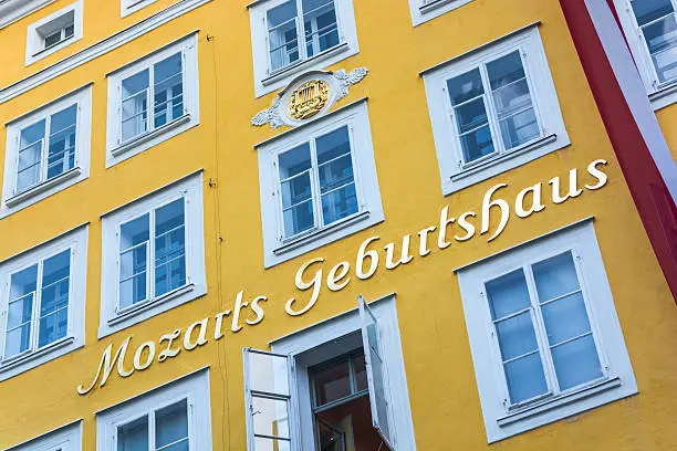 Birthplace of Mozart in Salzburg, Austria.