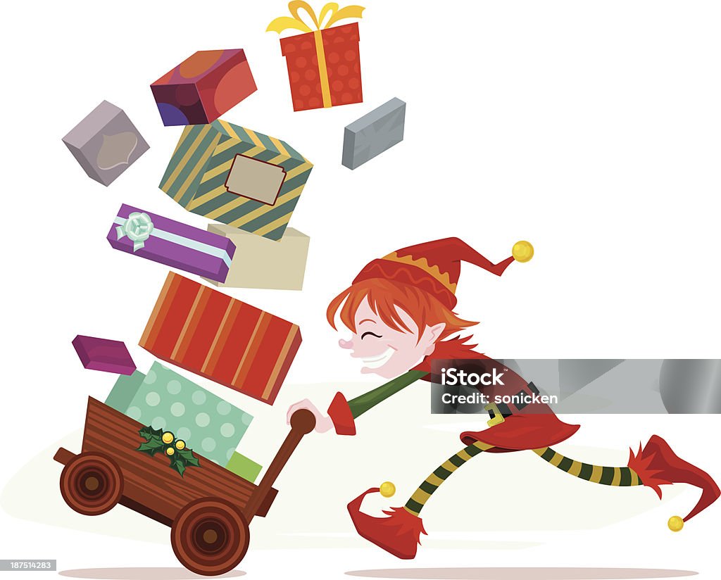 Longue Santa's Helper Elfe - clipart vectoriel de Elfe libre de droits