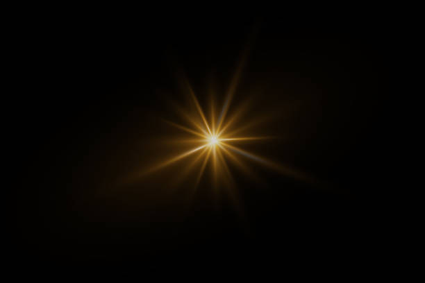 istock A flash of light that creates a speed effect. The flare of the special effect of an explosion of light. 1875142940