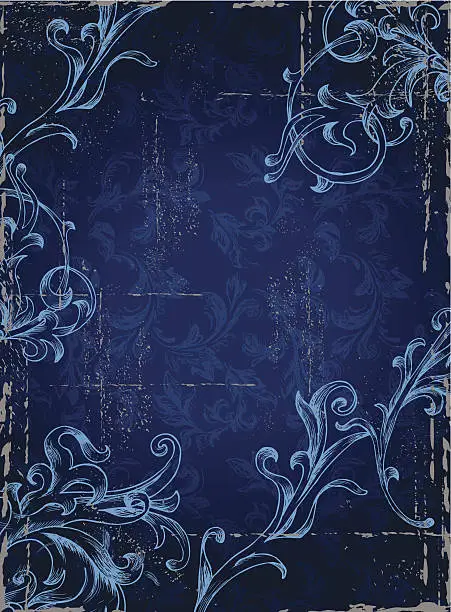 Vector illustration of Blue grunge background