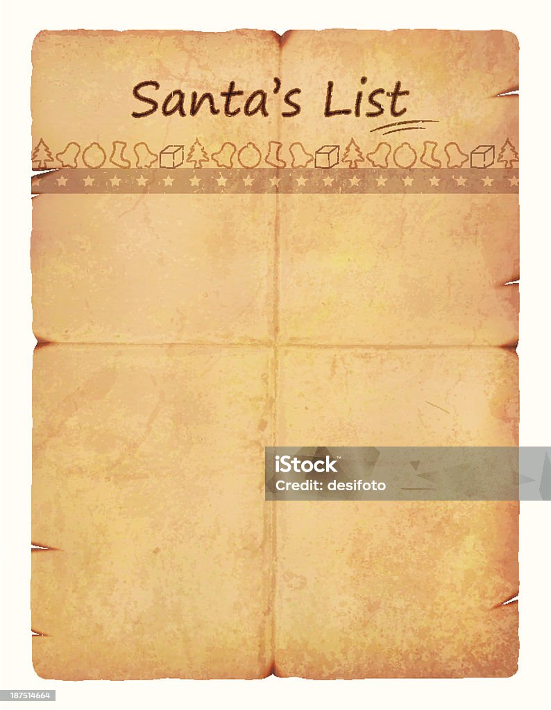Santa List Vector Santas List Vector Stock Illustration - Download Image Now - Box ...