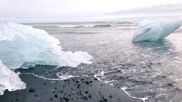 Jokulsarlon Icebergs in the water, Iceland in summer season