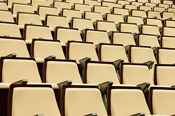 istock Beautiful pattern of auditorium seats 187515399