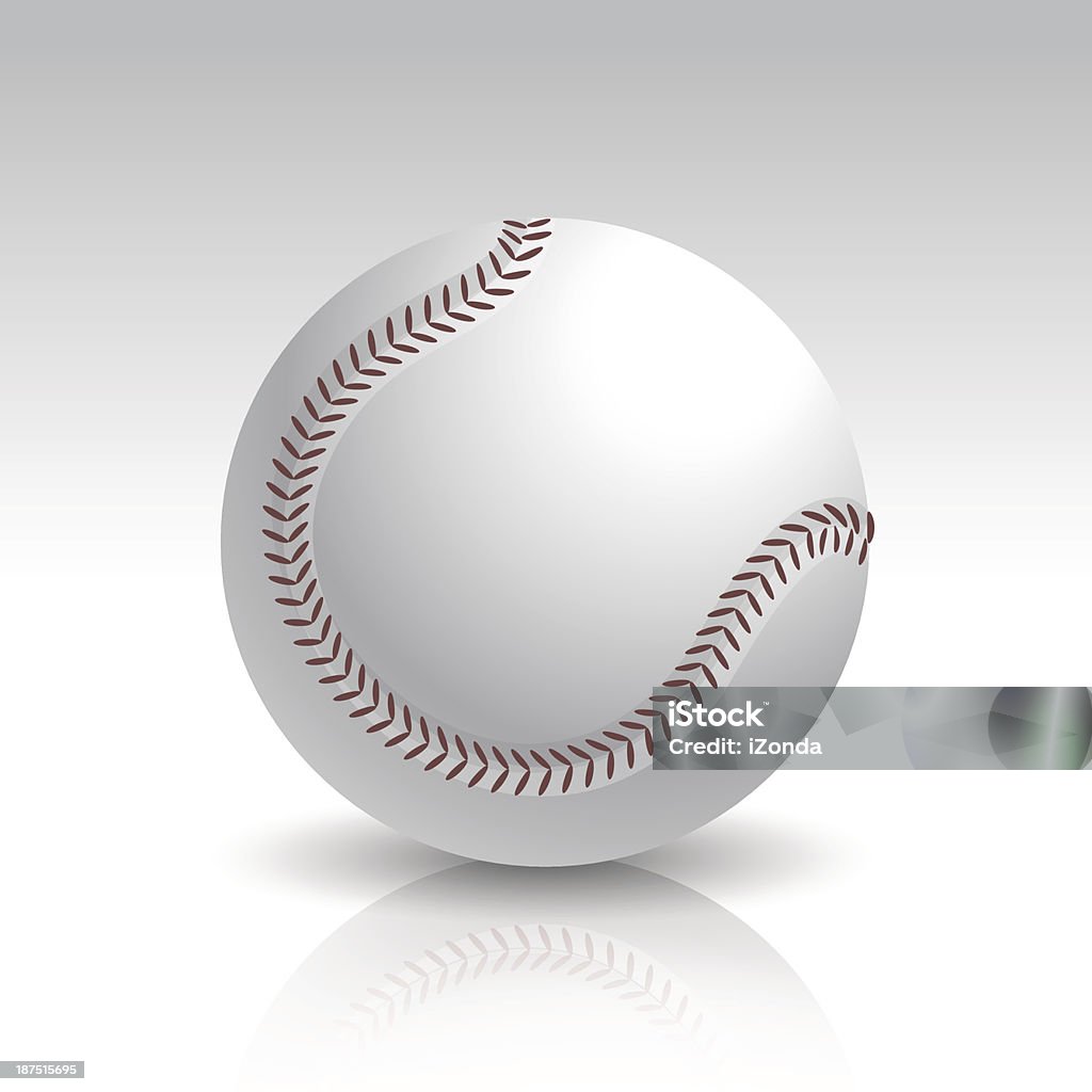 Illustrazione vettoriale di palla di Baseball isolato realistiche - arte vettoriale royalty-free di Afferrare